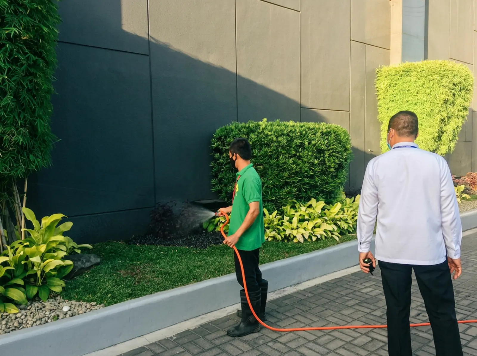 RSN crew caring for a landscaped garden